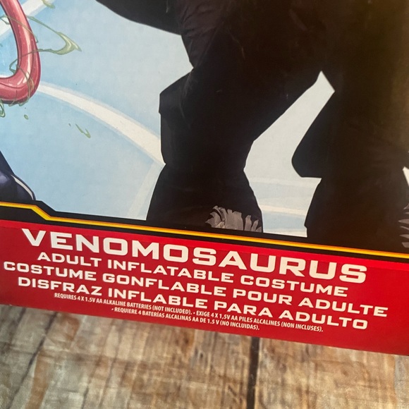 HTF Venomosaurus Adult Inflatable Dinosaur Costume Spiderman by Jazwares - Picture 3 of 12